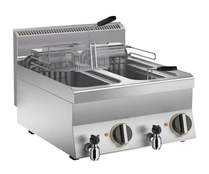 Elektro Fritteuse 2 x 10 lt. 18kW Tischgerät
