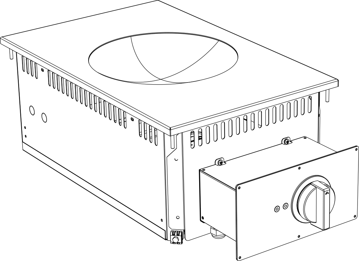 Induktionswok ø300mm 1 Heizzone Drop In 700 Breite 400mm