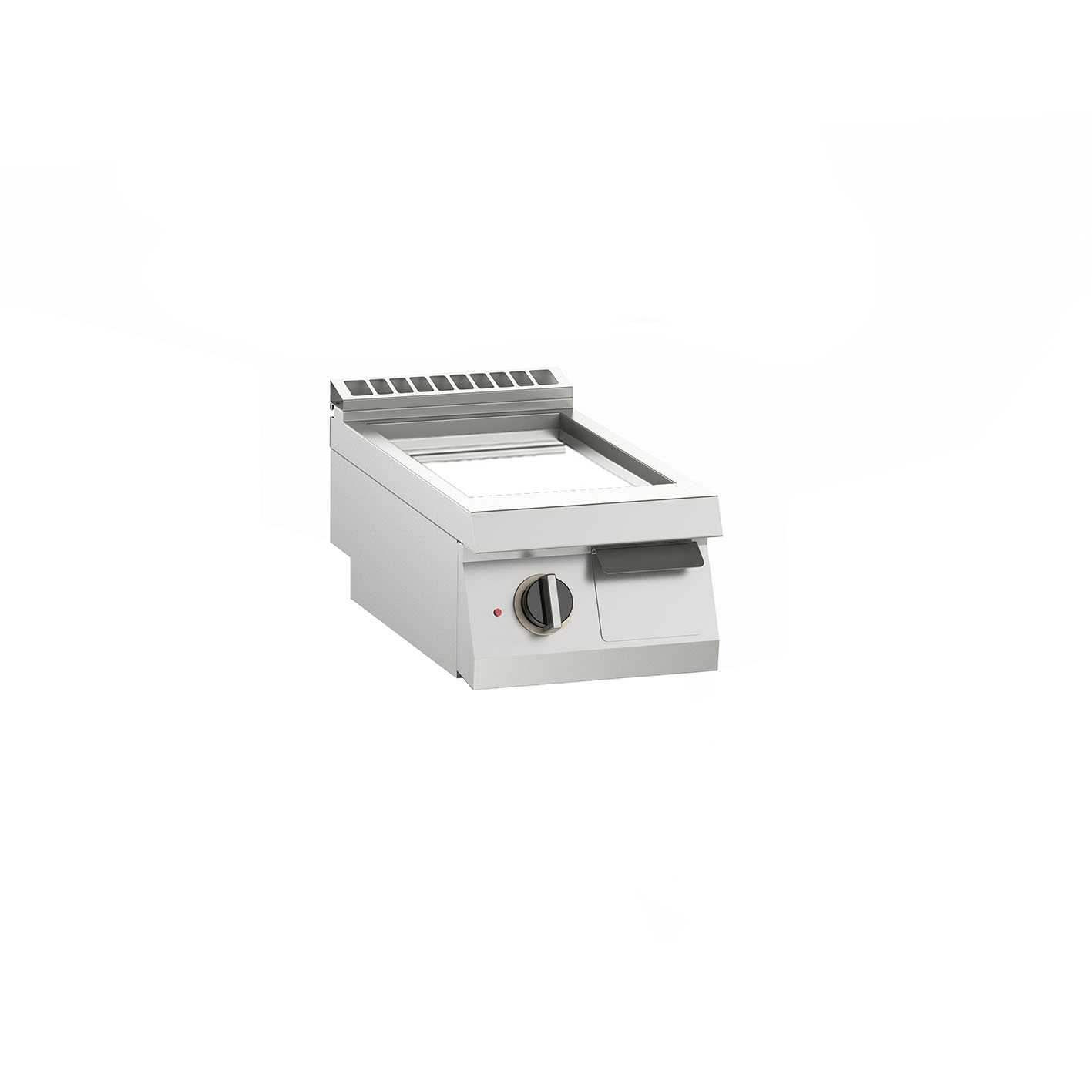 Elektro-Grillplatte glatt verchromt 5,4kW 1 Heizzone, Auftischgerät