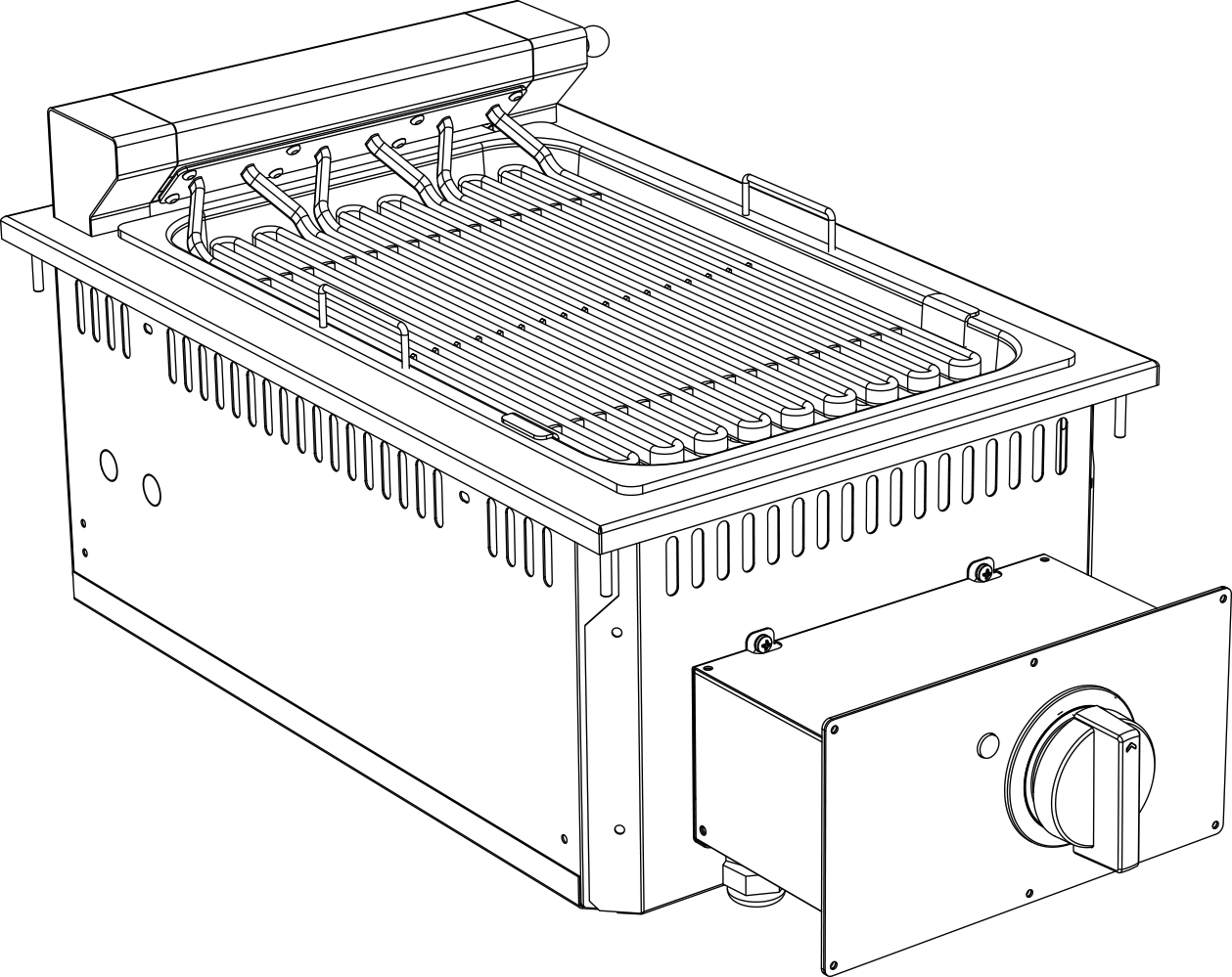 Elektro Grill 1 Heizzone Drop In 700 Breite 400mm