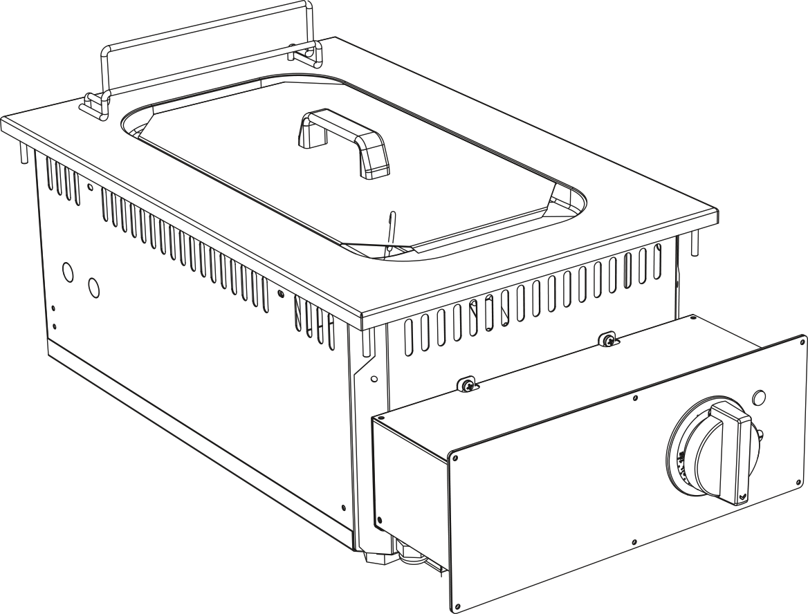 Elektro Fritteuse 10 Liter Drop In 700 Breite 400mm