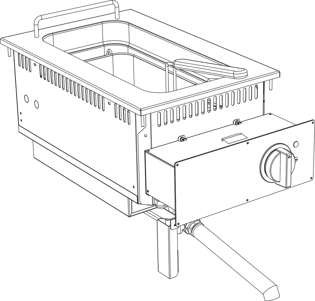 Elektro Fritteuse 15 Liter Drop In 700 Breite 400mm