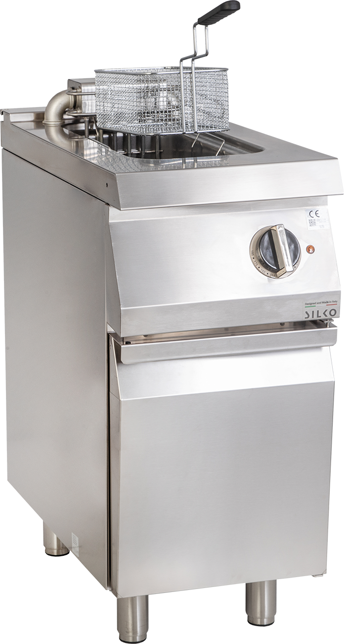Elektro-Fritteuse 1 Becken 10 L Standgerät 9kW Klappheizung