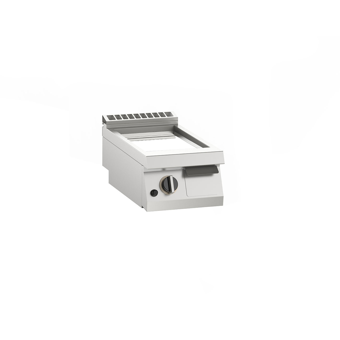Gas-Grillplatte glatt verchromt 7kW mit 1 Heizzone, Auftischgerät