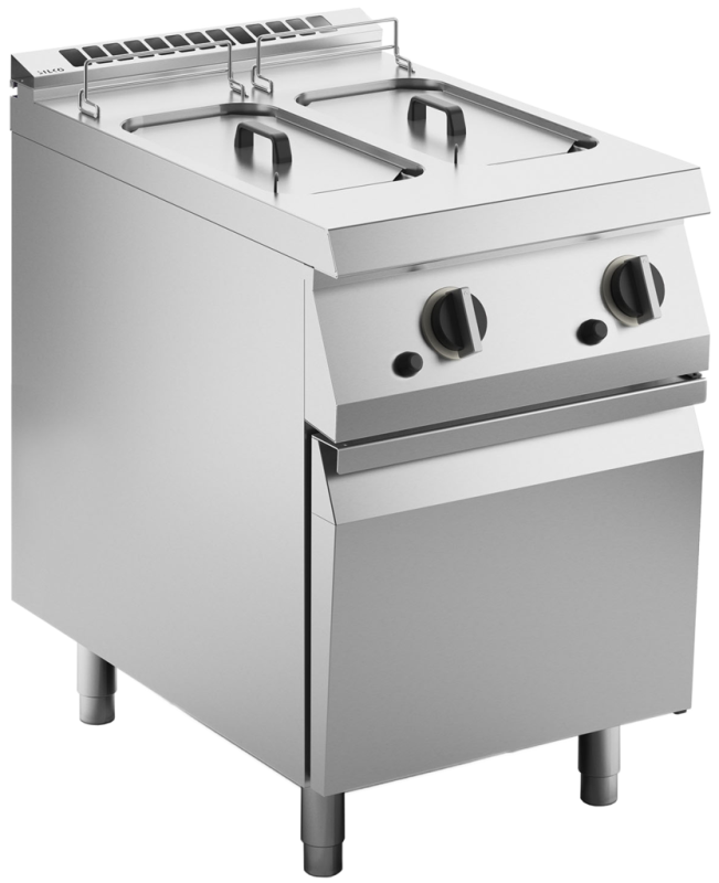 Gas-Fritteuse 2 Becken 10 L Standgerät 20kW