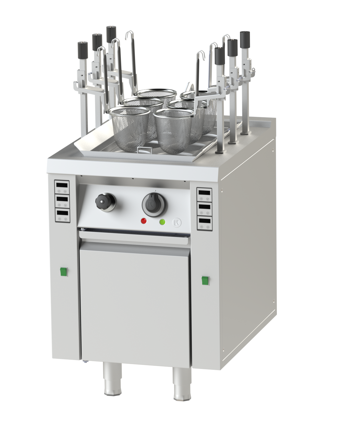 Asia Elektro-Nudelkocher für 6 Nudelkörbe 2 Heizzonen mit Auto Lift