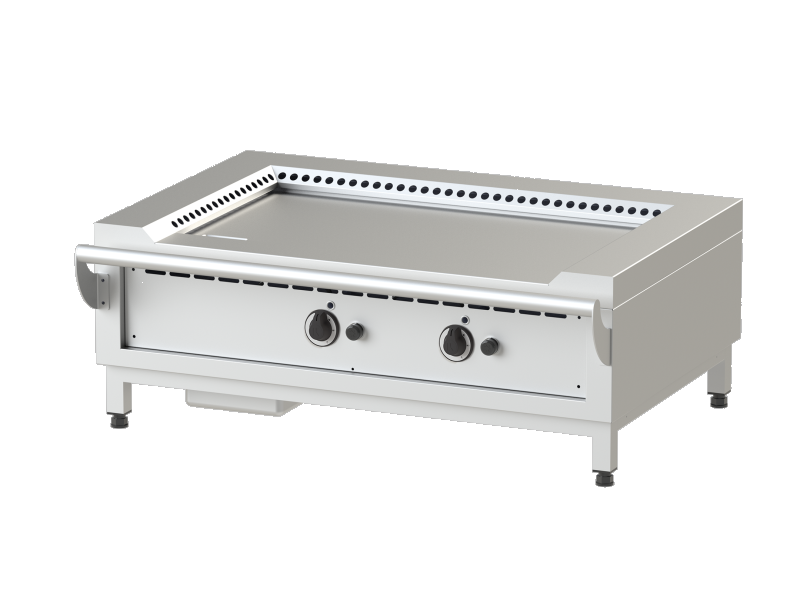 Gas Teppanyaki-Grill mit 2 Heizzonen 14 kW Tischgerät