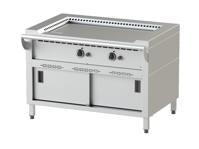 Gas Teppanyaki-Grill mit 2 Heizzonen 14 kW Tischgerät