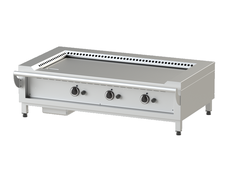 Gas Teppanyaki-Grill mit 3 Heizzonen 21 kW Tischgerät