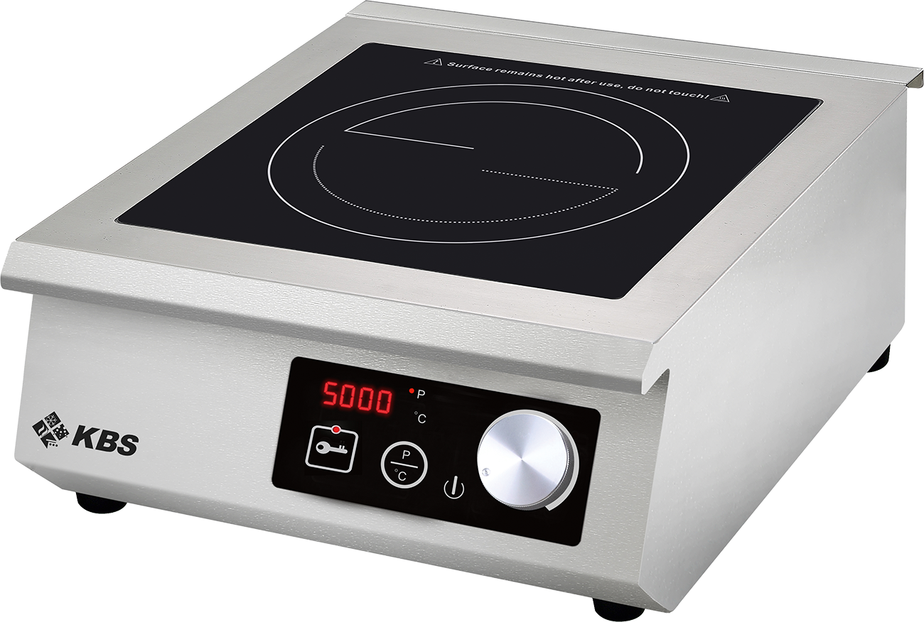 Profi-Induktions-Kochfläche 5 KW mit Drehregler SCHOTT CERAN® Feld