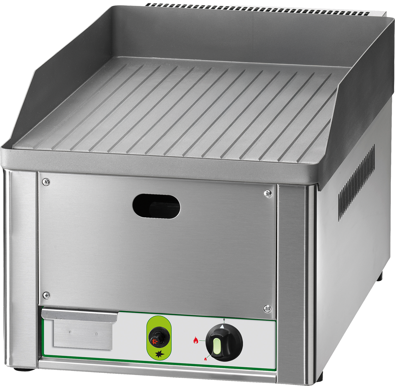 Gas-Grillplatte 1 Heizzone gerillt 4kW
