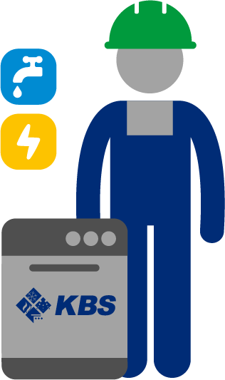 KBS Einspülservice für Haubenspülmaschinen mit Wärmerückgewinnung