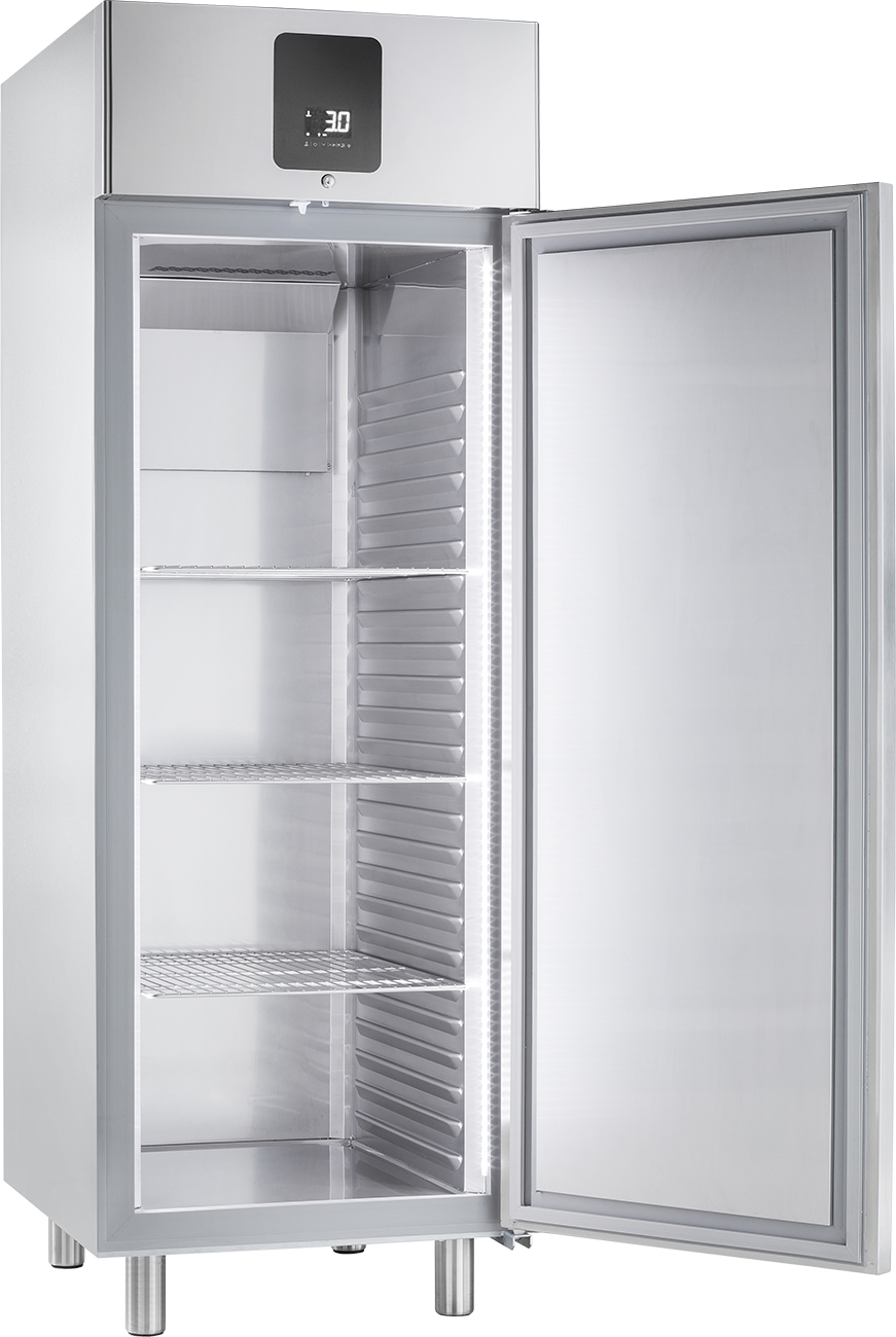 Edelstahl-Gewerbekühlschrank KU 722 GN 2/1 Türanschlag links