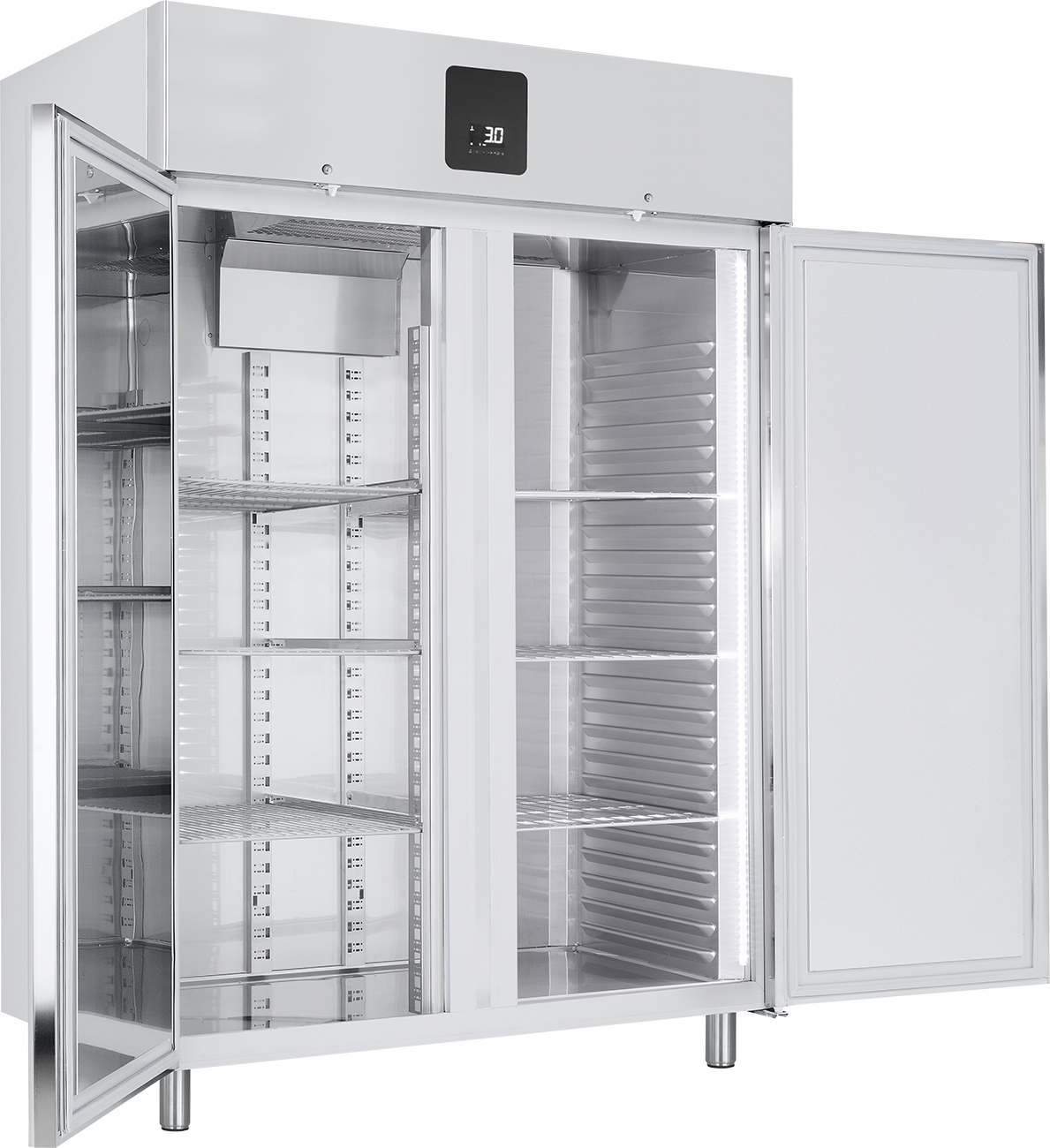 Edelstahl-Gewerbekühlschrank KU 1422 GN 2/1