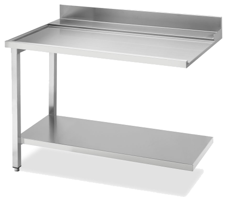 Ablauftisch Breite 120cm mit Grundboden, Anbau links