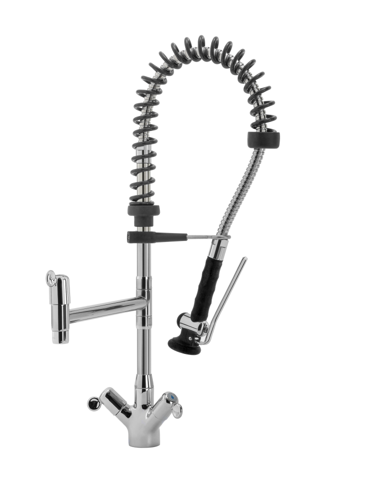 STYL SHRINK Geschirrwaschbrause Schwenkhahn und BEST-Semi LOW-FLOW Brausekopf