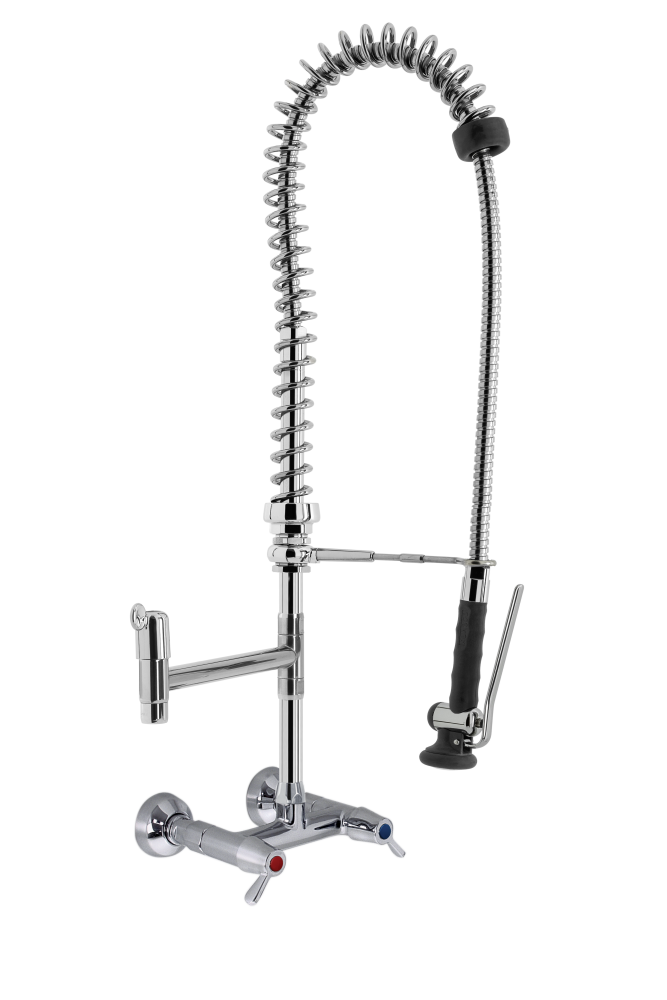 PREMIUM SHRINK Geschirrwaschbrause Schwenkhahn und BEST-Semi LOW-FLOW Brausekopf