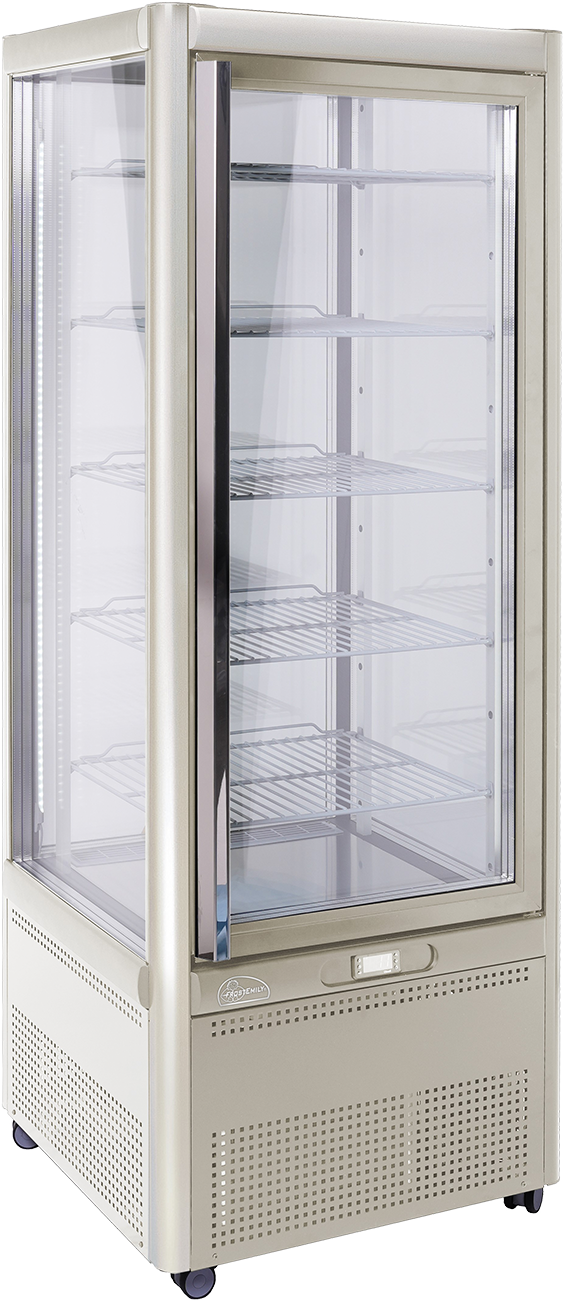 Panoramavitrine Prisma 401 TNV-PG (bronze) mit Drehgestell