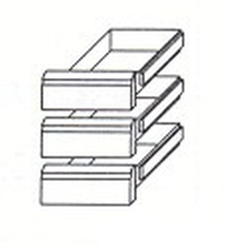 Schubladensatz 3 x 1/3 Kühltischschubladensatz KTE Serie