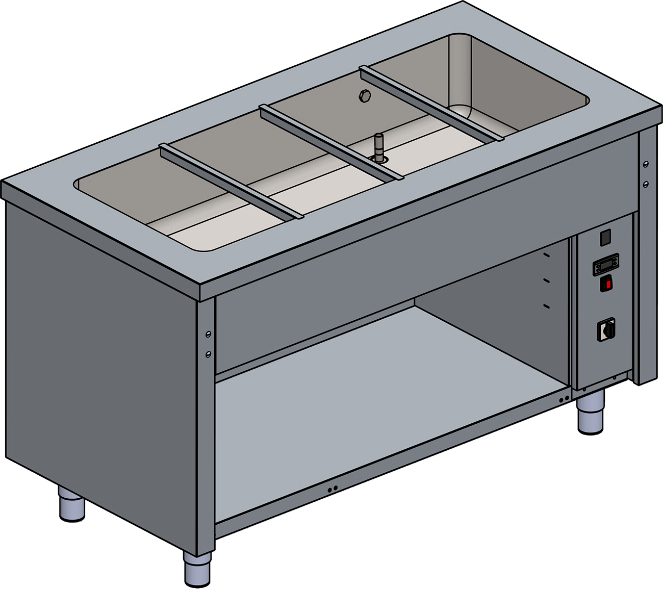 Bain-Marie Wasserbad Modul 2 GN 1/1