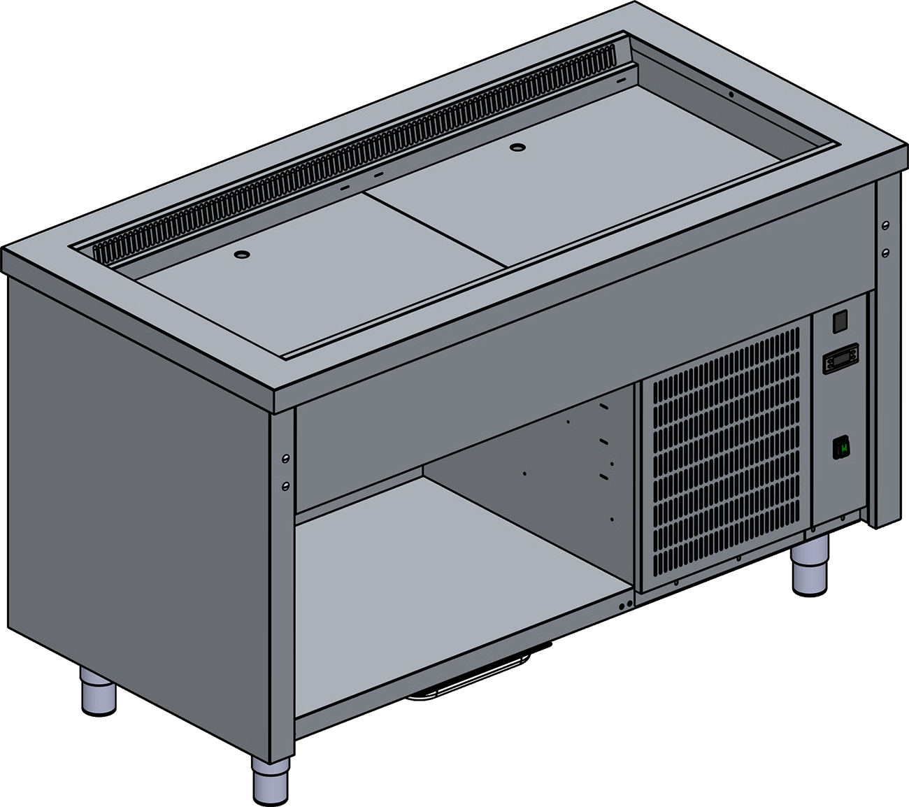Kühlwanne mit Umluftkühlung Modul 2 GN 1/1