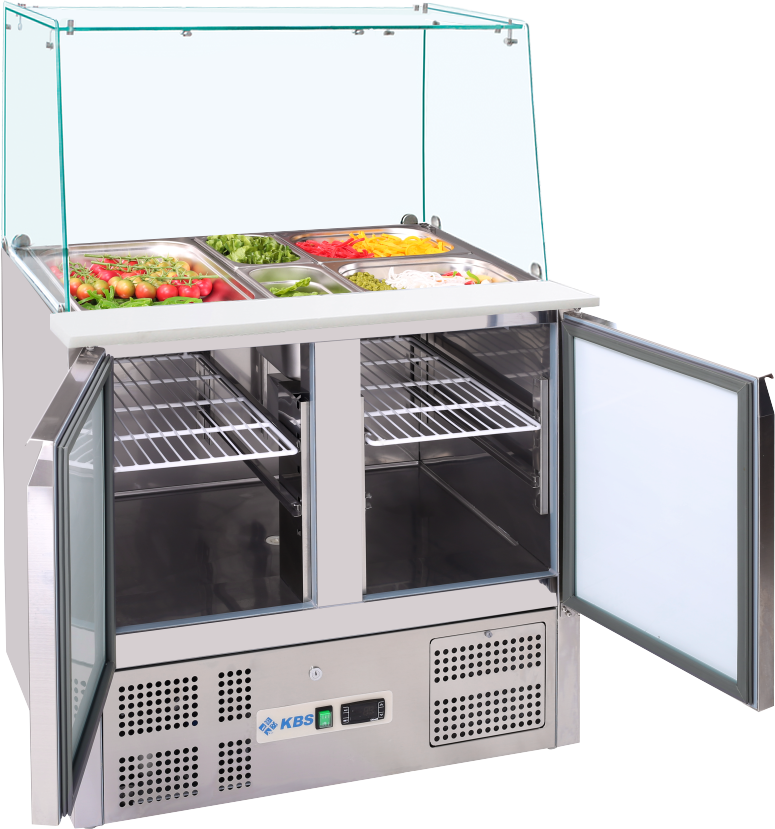 Saladette gerader Glasaufbau KBS 908