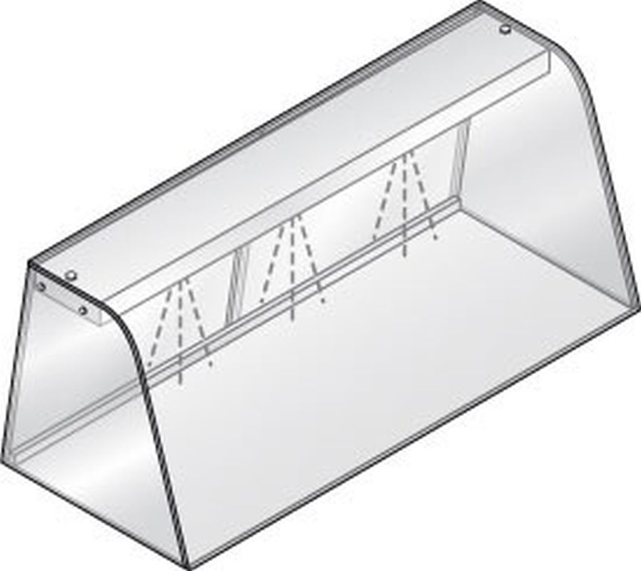 Hustenschutz mit Licht GN 4/1 für Einbauwanne und Einbauplatte