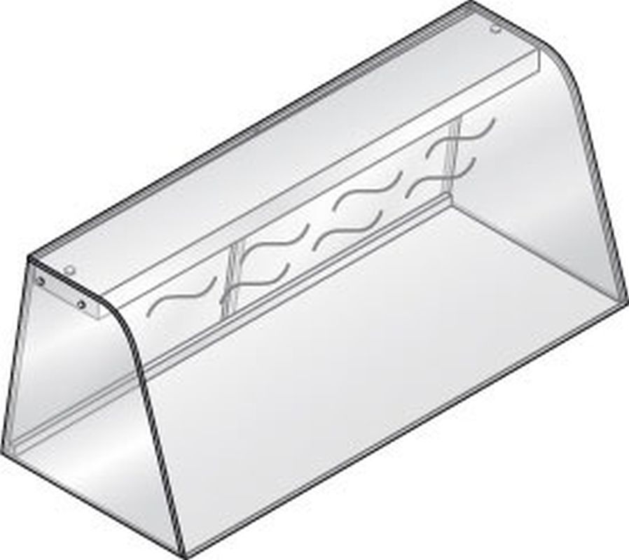 Hustenschutz mit Heizung GN 3/1 für Einbauwanne und Einbauplatte