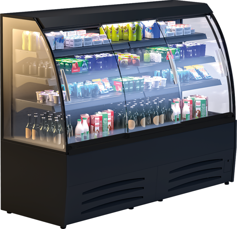 Wandkühlregal Luna 90 DP mit Schiebetüren