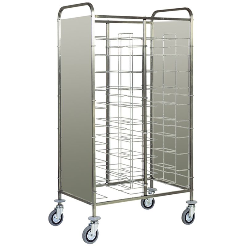 Abräumwagen 950 für 20 Tabletts oder GN Tabletts mit Seitenwand