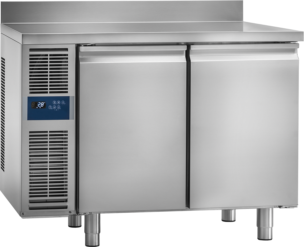 Kühltisch KT 2720 O mit Arbeitsplatte und Aufkantung für Zentralkühlung