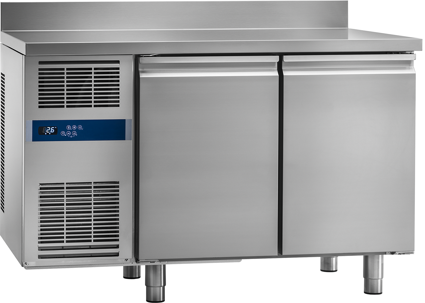 Kühltisch KT 2720 M mit Arbeitsplatte und Aufkantung