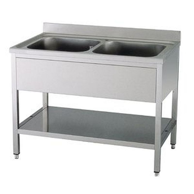 Spültisch mit Aufkantung B 120cm