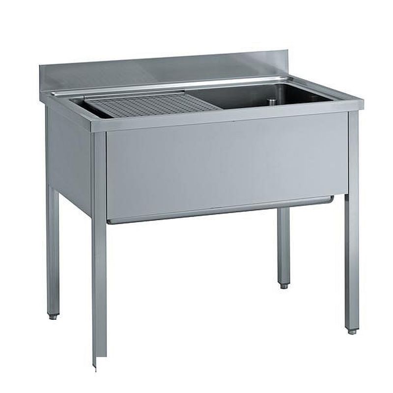 Topfspüle mit Aufkantung B 100cm