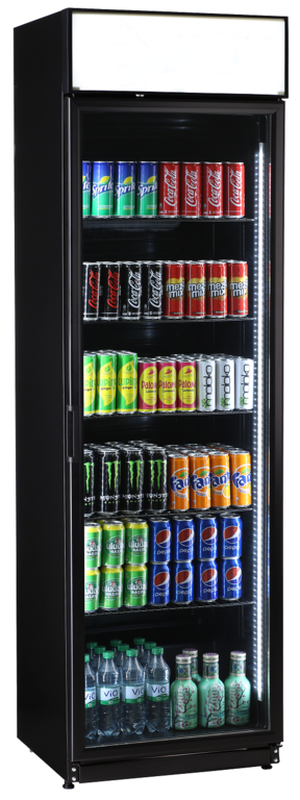 Glastürkühlschrank FLK 365 schwarz