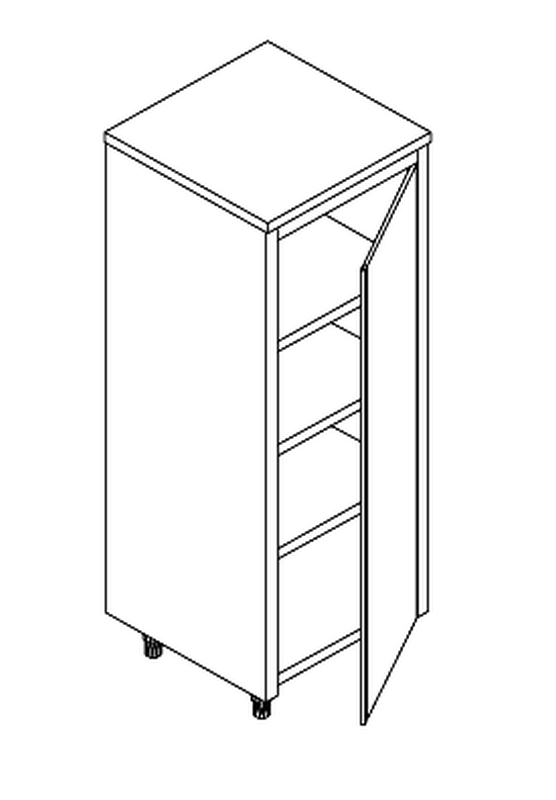 Geschirrschrank Breite 70cm Höhe 150cm mit Flügeltür