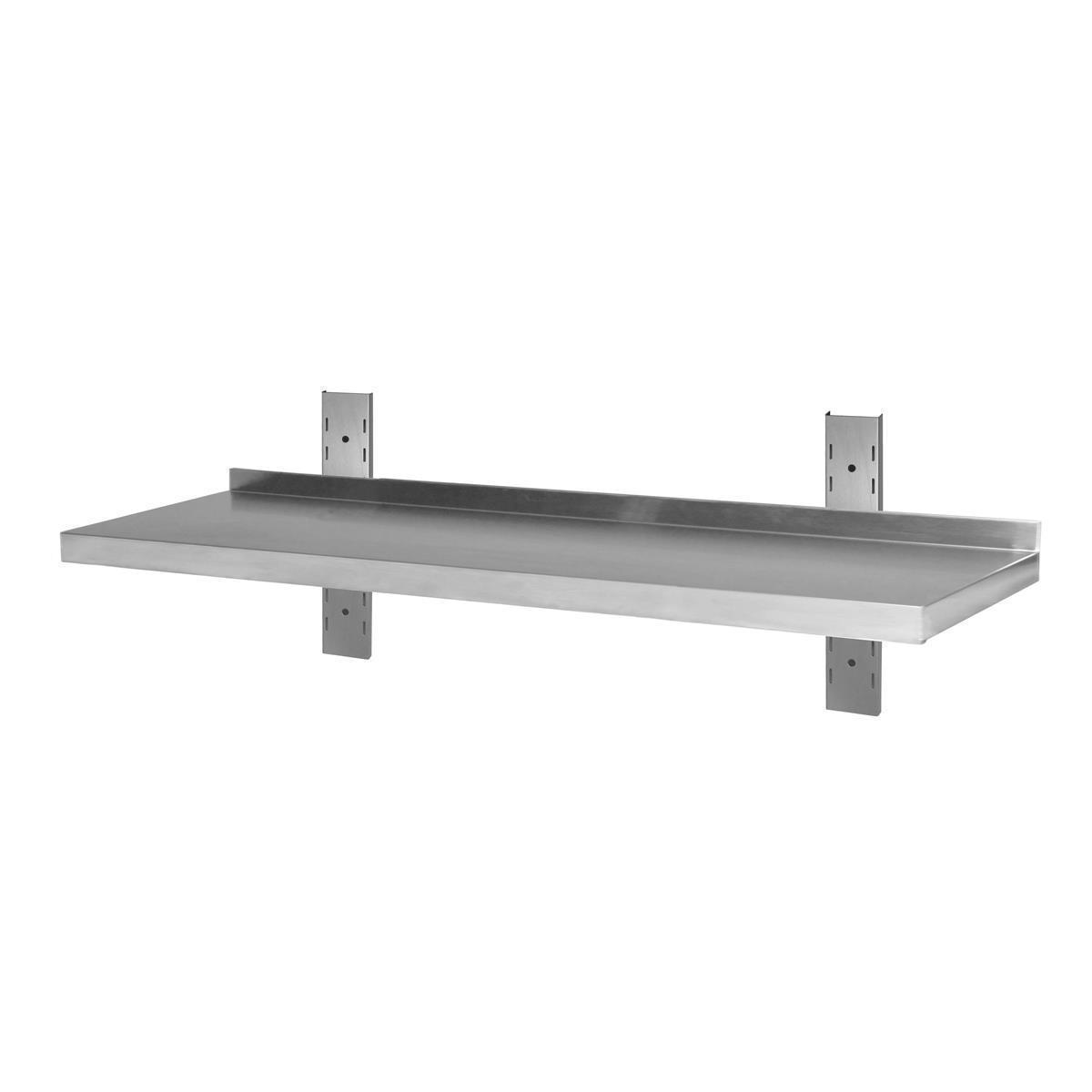 Wandbord Edelstahl verstärkt, 1 Boden, 140x30